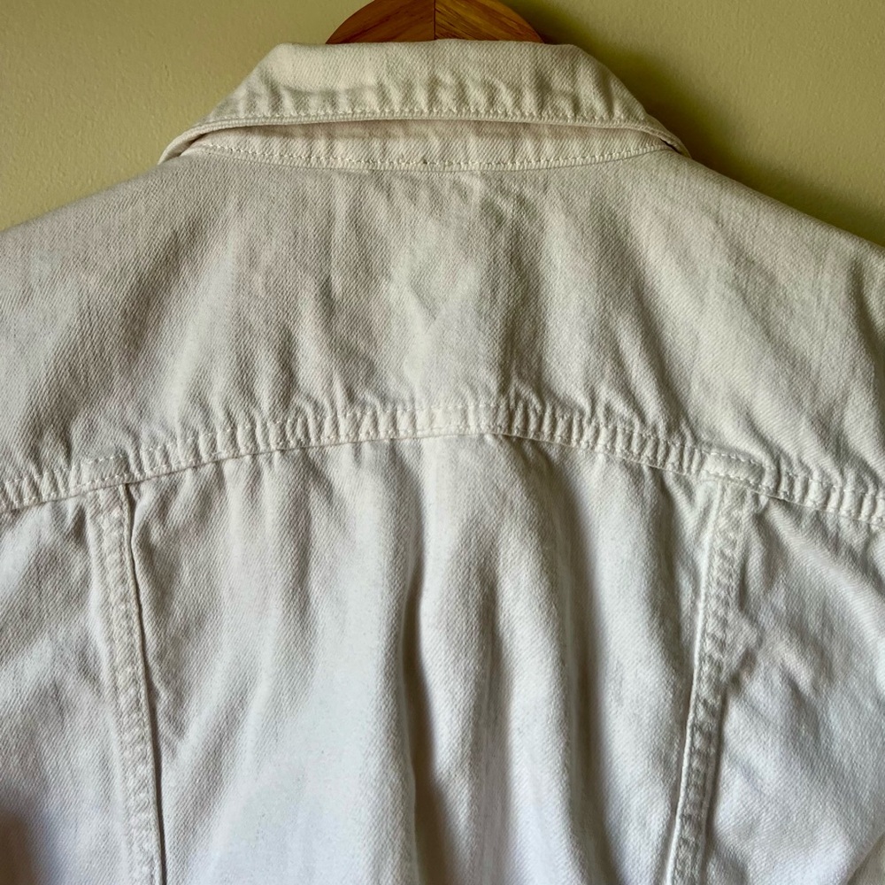 Free People Rumors Denim Jacket Optic White Size M - Picture 7 of 13